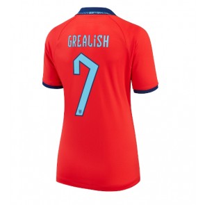 Anglia Jack Grealish #7 Koszulka Wyjazdowych Kobiety MŚ 2022 Krótki Rękaw